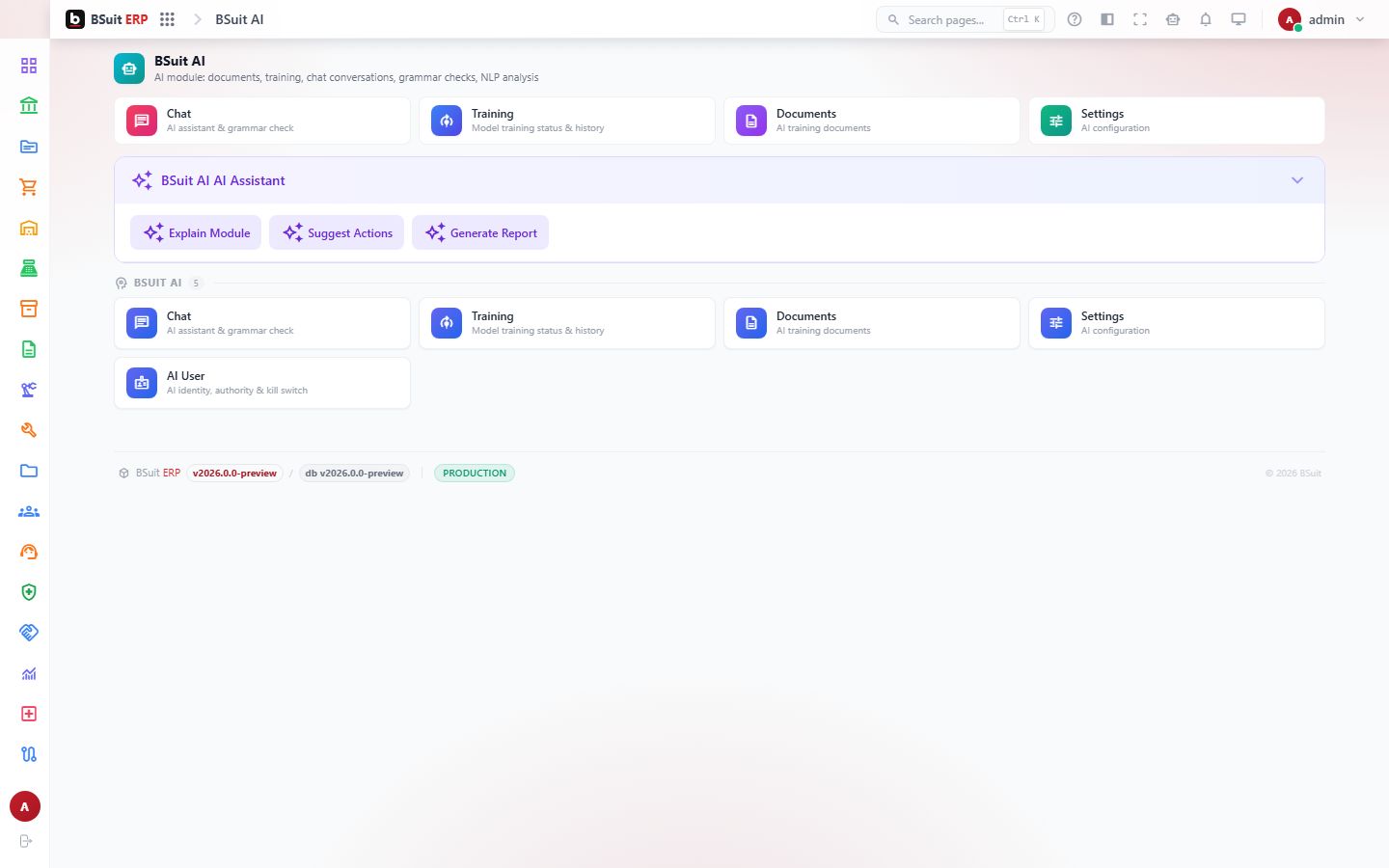 Screenshot of the Bsuit Ai page