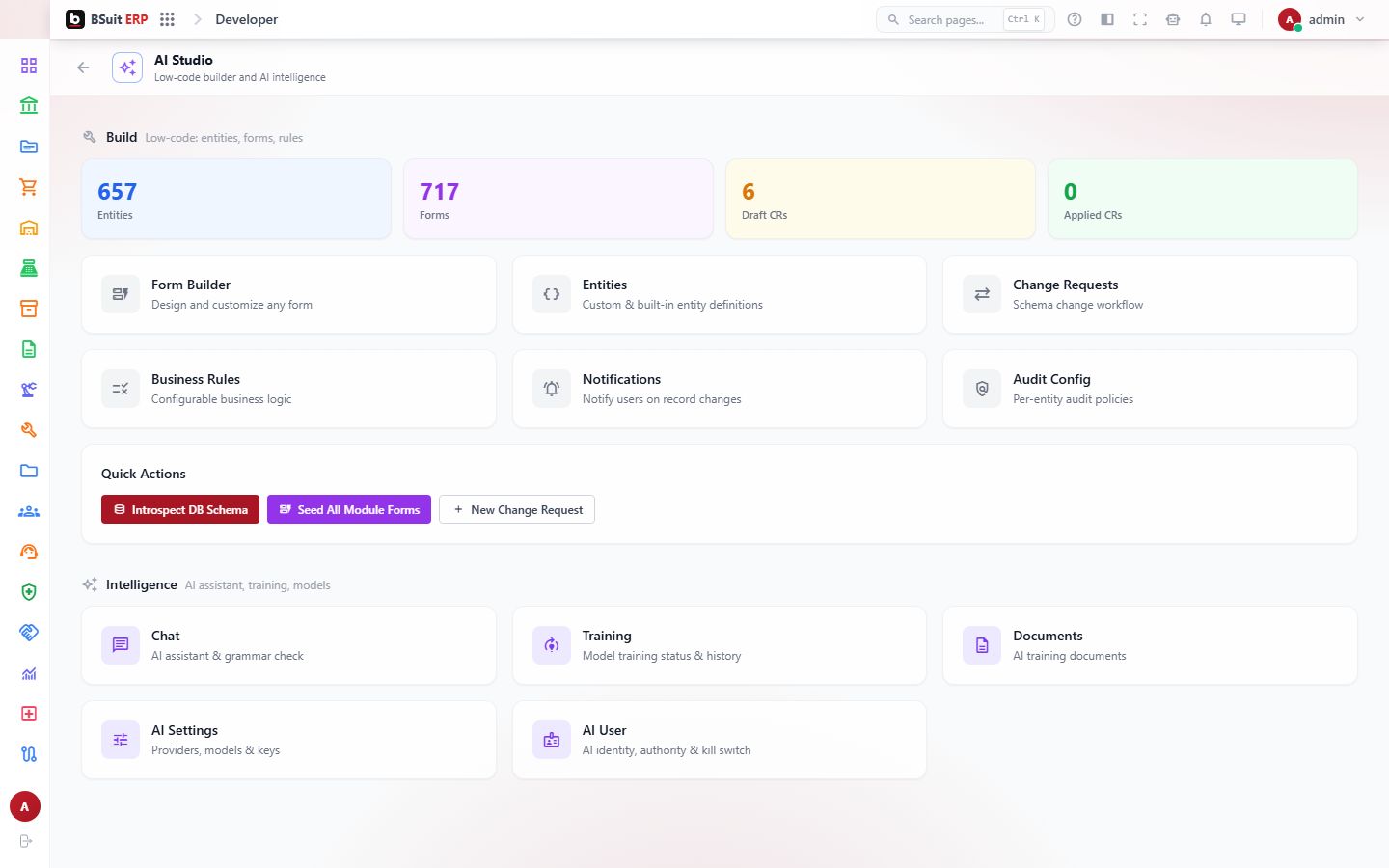 Screenshot of the AI Studio page