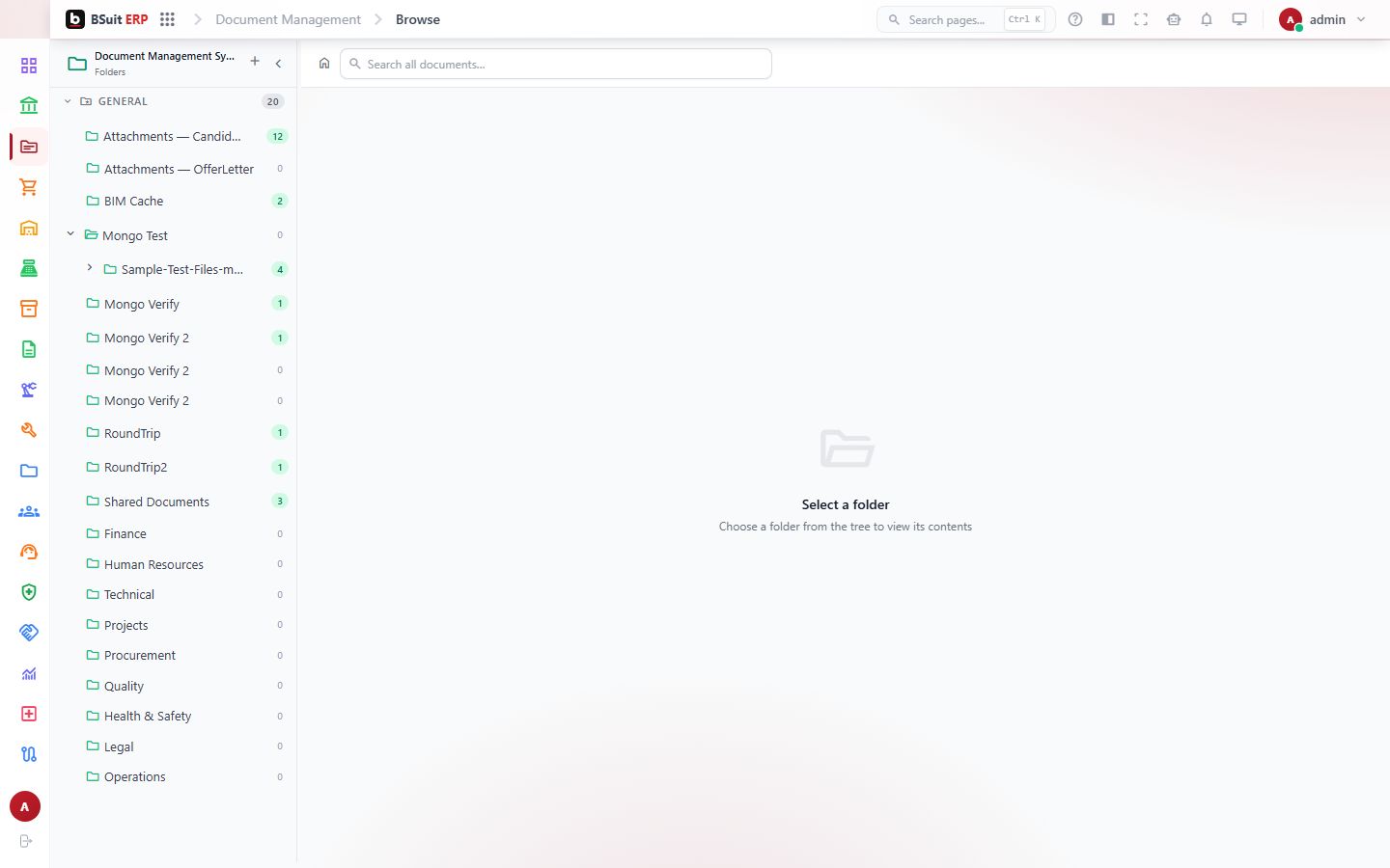 Screenshot of the Browse page