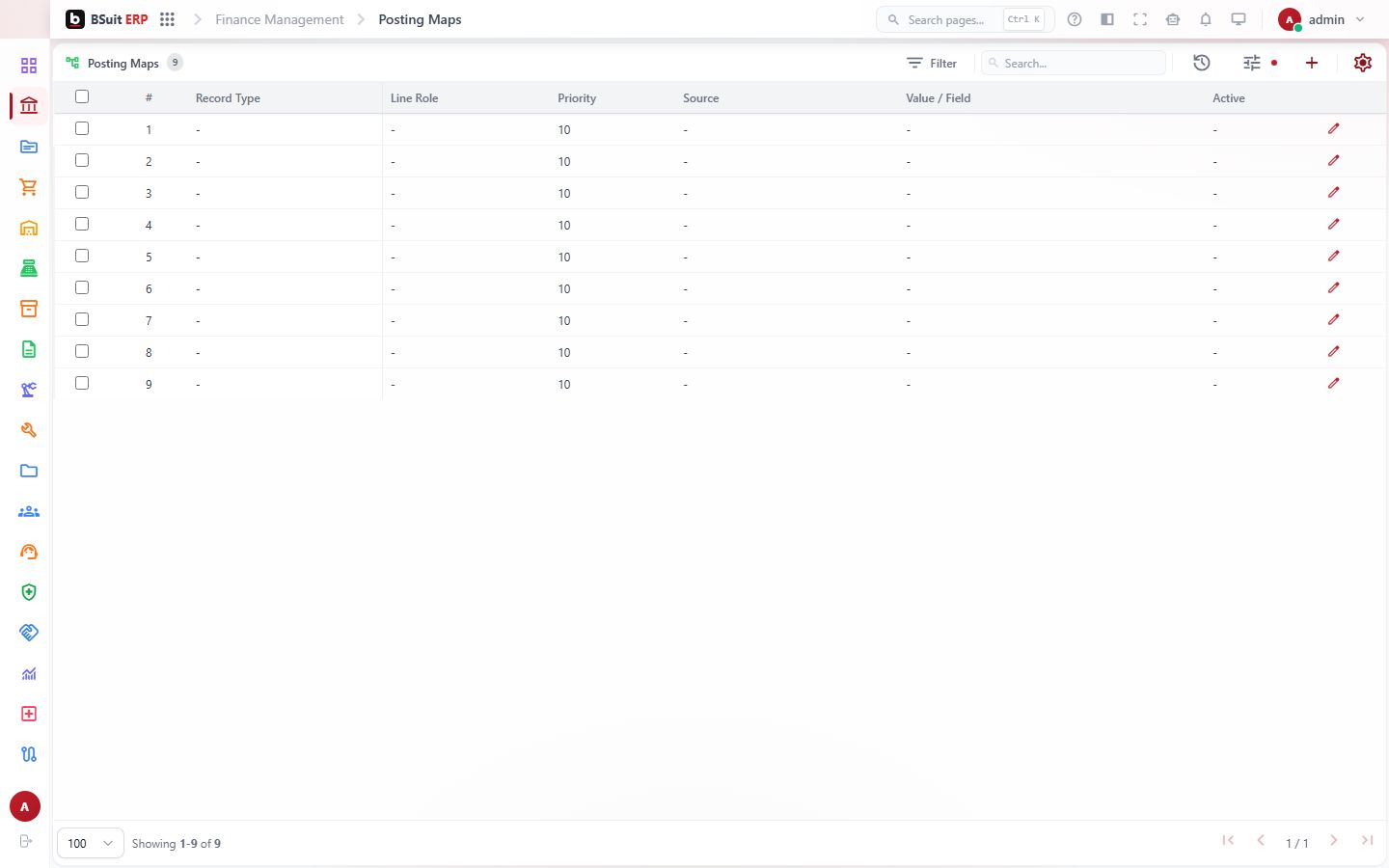 Screenshot of the Posting Maps page