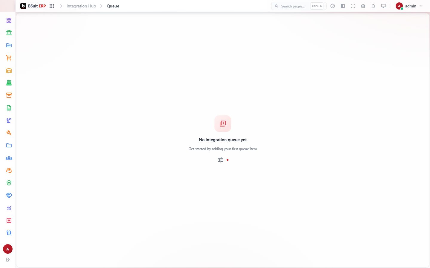 Screenshot of the Queue page