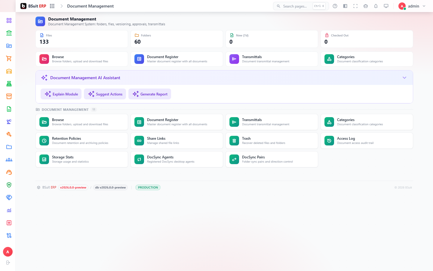 Screenshot of the Getting started with Document Management page