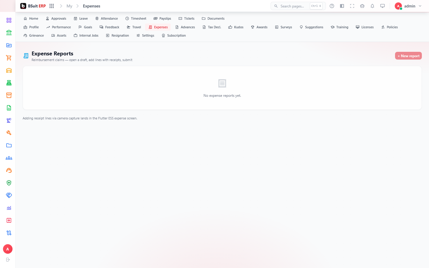 Screenshot of the Getting started with Employee Self-Service page