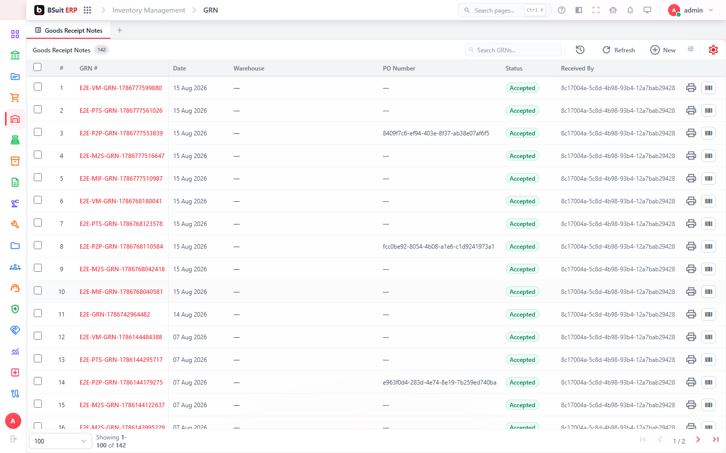 Screenshot of the Getting started with Inventory & Warehouse page