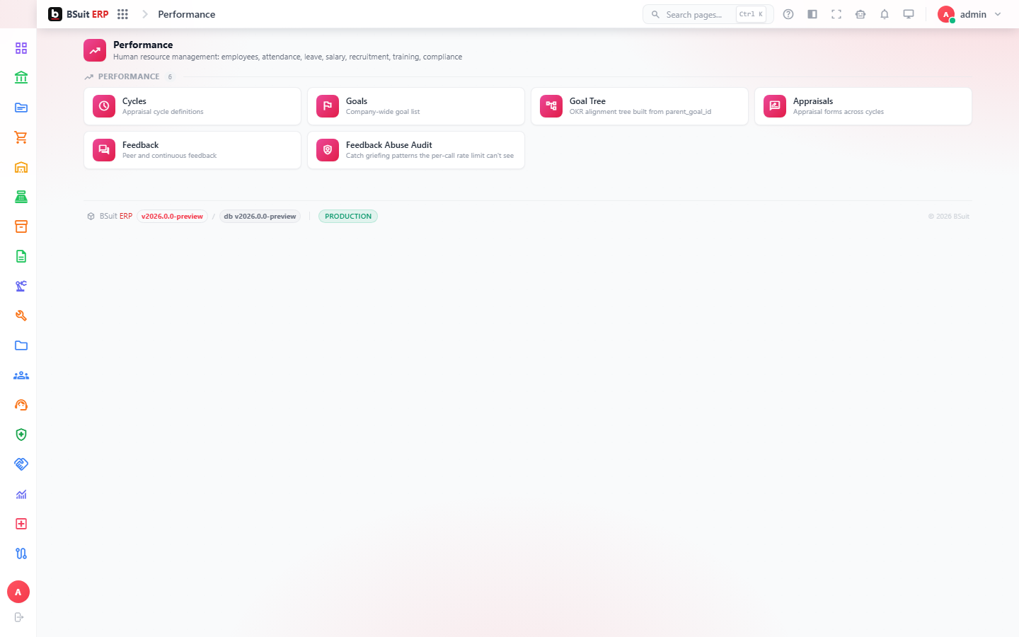 Screenshot of the Getting started with Performance page