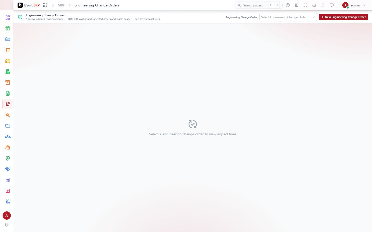 Screenshot of the Eco Impact Lines page