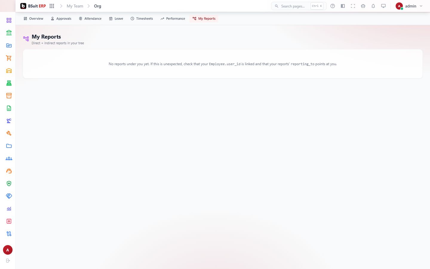 Screenshot of the My Reports page