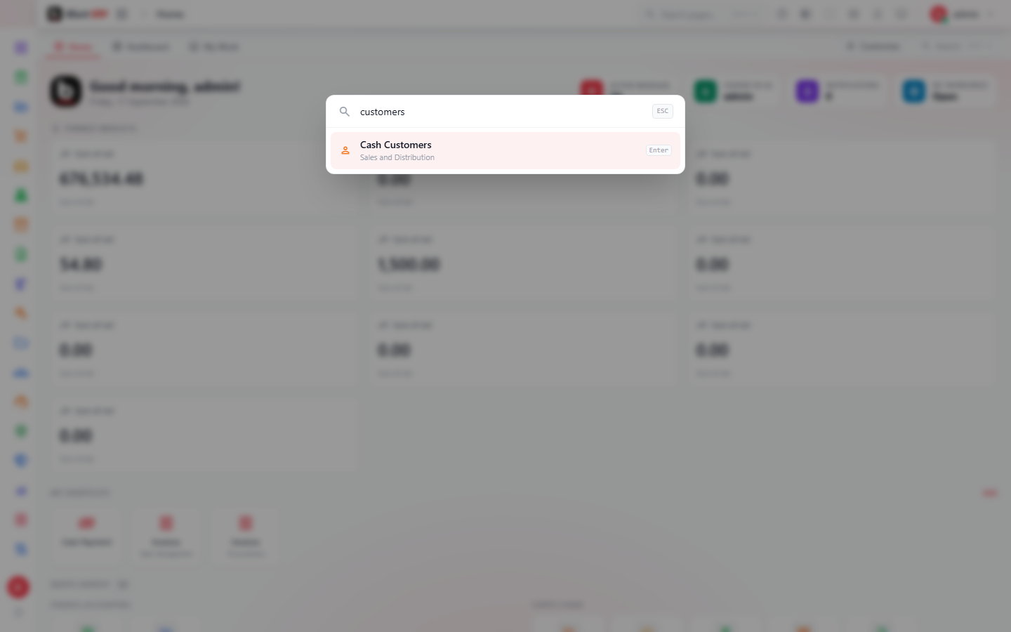 Screenshot of the Navigation and global search page