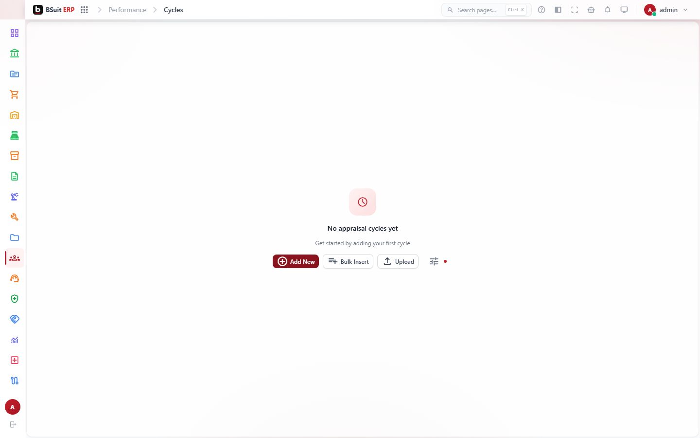 Screenshot of the Cycles page