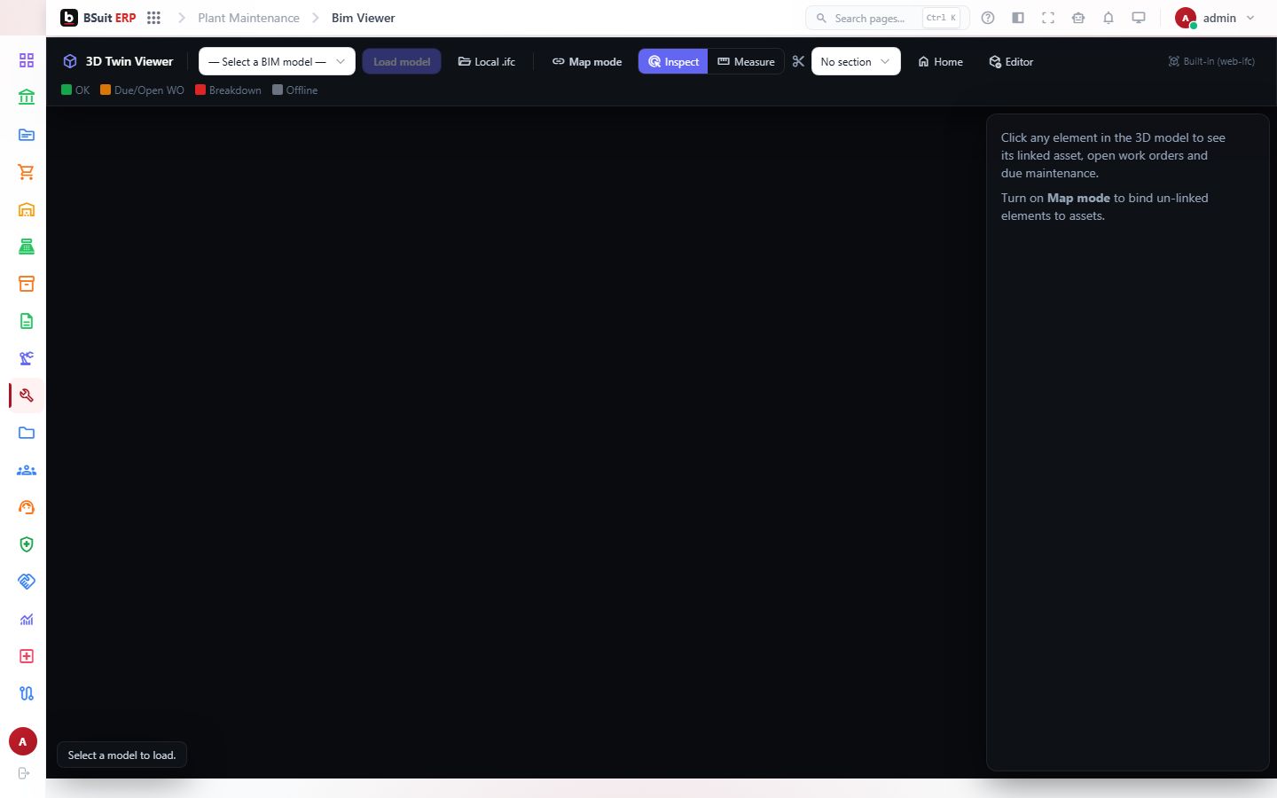 Screenshot of the 3D Twin Viewer page