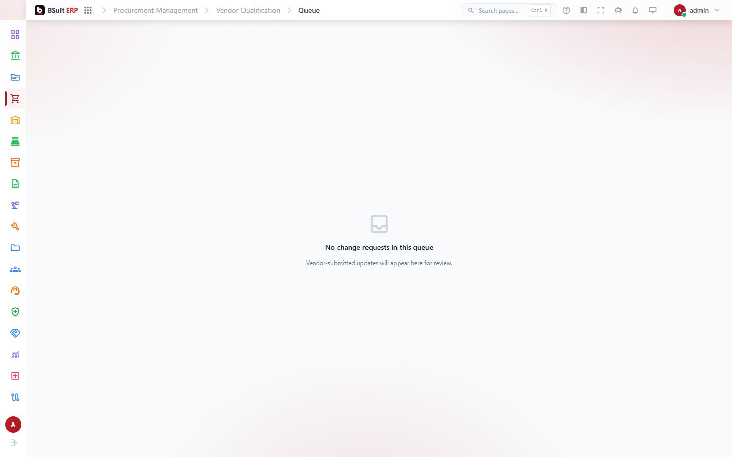 Screenshot of the Queue page
