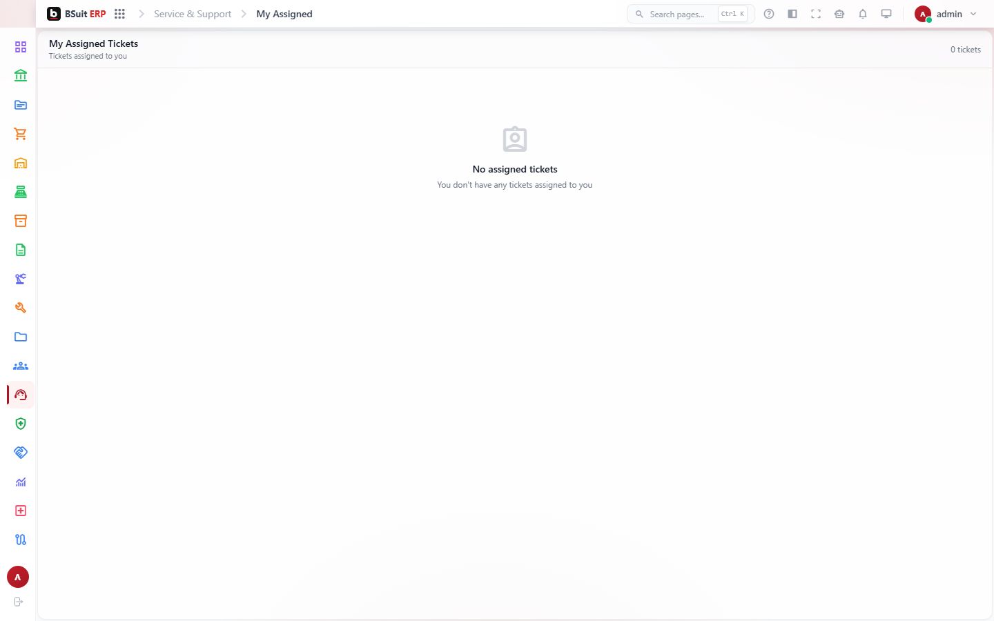 Screenshot of the My Assigned page
