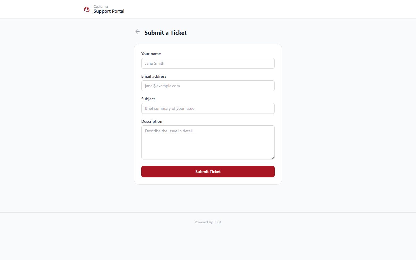 Screenshot of the Submit page